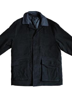 Marks and spencer чорна замшева чоловіча куртка курточка тепла