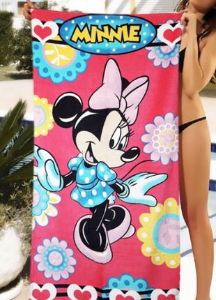 Детское пляжное полотенце   minnie mouse shamrock - №5347ма