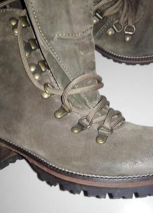 Новые женские сапоги ботинки на шнуровке замша италия размер 3...