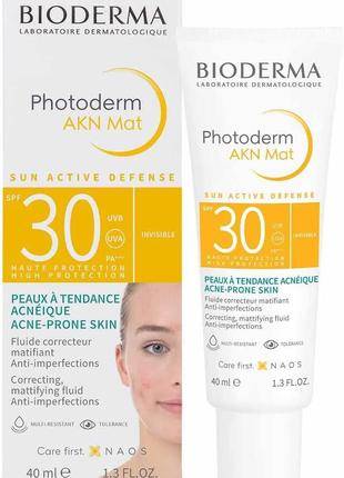 Биодерма Фотодерм АКН Мат Солнцезащитная эмульсия Bioderma Pho...