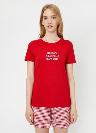 Червона літня футболка koton