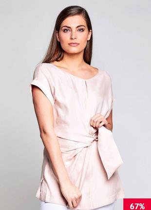 Дизайнерский светло-розовый топ блуза с запахом mart visser