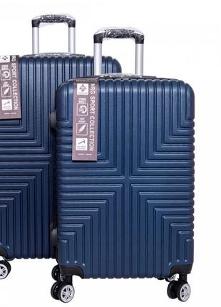 Дорожні валізи двійка комплект набір валіз велика середня синя...