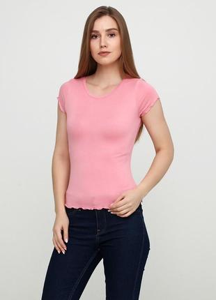 Розовая летняя футболка c&a