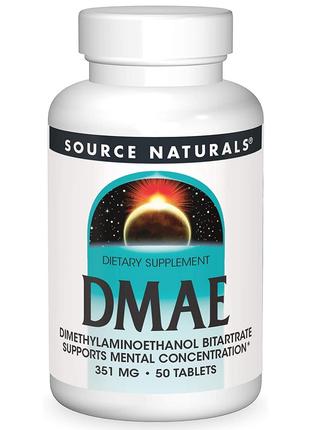 Диметиламиноэтанол, 130 мг, DMAE, Source Naturals, 50 таблеток