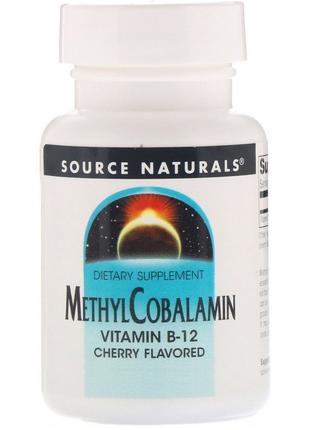 Метилкобаламін, Вітамін В12, 5 мг, Смак Вишні, MethylCobalamin...