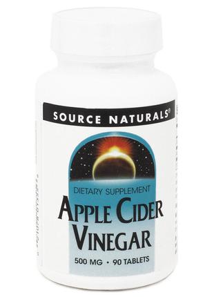 Яблочный Уксус, 500мг, Apple Cider Vinegar, Source Naturals, 9...