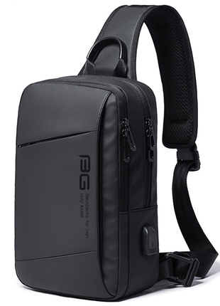 Однолямочный рюкзак Bange BG-22002 чоловічий міської USB-порт 5л