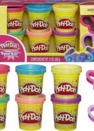 Hабор пластилина Play-Doh Блестящая коллекция из 6 баночек (A5...