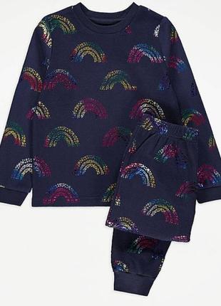 Пижама девочке  флис радуга 🌈 джордж