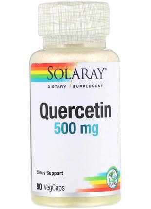 Кверцетин, Quercetin, Solaray, 500 мг, 90 вегетарианских капсул