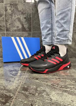 👉 термо кроссовки adidas l3 core black/red 🛑⚫️