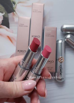 Кольоровий зволожувальний бальзам для губ kiko milano з приємним