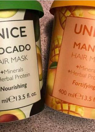 Маска для волос киви и манго юнайс unice