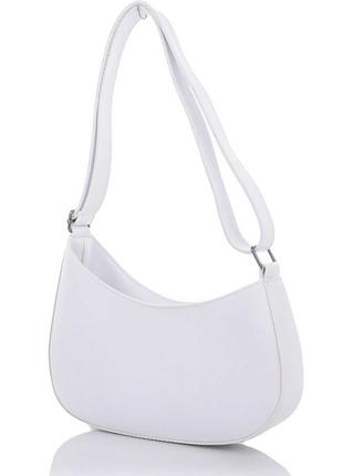 Женская белая сумка ассиметричная сумка женский белый сумочка
