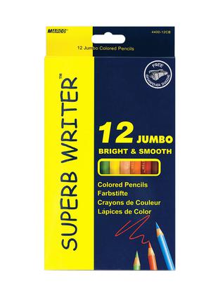Карандаши цветные Marco Superb Writer Jumbo 12 цв толстые 4400-12