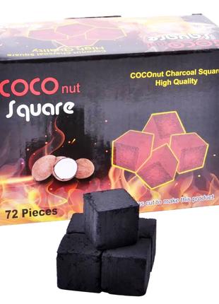 Уголь для кальяна Coco Square кокосовый квадрат 40мм 1шт | Кал...