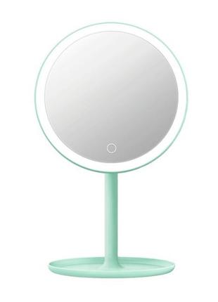 Настольное зеркало с LED подсветкой W8 (Green) | Круглое зерка...
