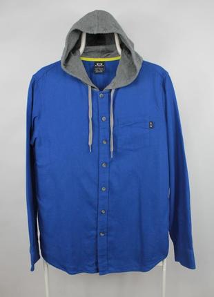 Фланелева сорочка oakley icon hooded flanel blue shirt