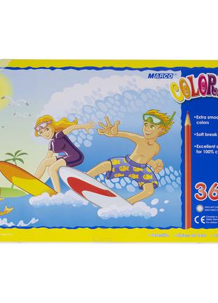 Карандаши цветные Marco Colorite 36 цветов в металле 1100-36TN
