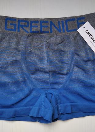 Боксеры мужские Greenice бесшовные синий с серым M\L 4585