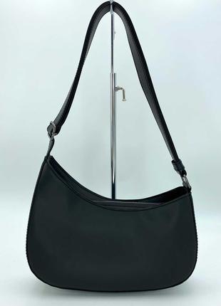 Женская черная сумка ассиметричная сумка женский черный клатч