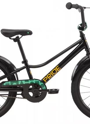 Велосипед детский 20" Pride Flash 2022, черный, для мальчика/д...