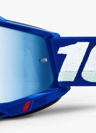 Мото очки 100% ACCURI 2 Goggle Blue - Mirror Blue Lens, Mirror...