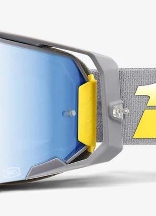 Мото очки 100% ARMEGA Goggle Complex - Mirror Blue Lens, Mirro...