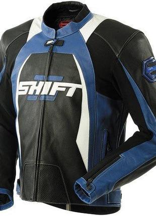 Куртка SHIFT SR-1 Leather Jacket (Black/Blue), XXL, XXL