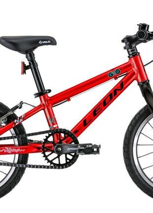 Велосипед 16" Leon GO Vbr 2022 (красный с черным), До 100 см