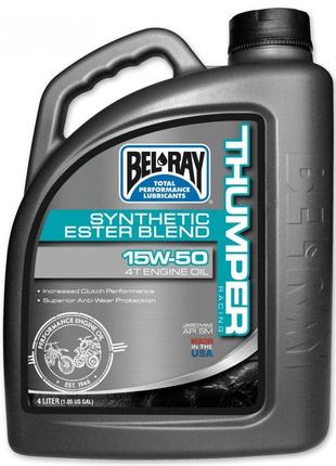 Олія моторна Bel Ray THUMPER RACING SYNTHETIC ESTER (4л), 15w-50