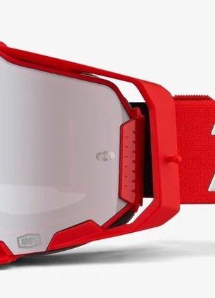 Окуляри 100% ARMEGA Goggle HiPER Red - Mirror Silver Lens, Mir...