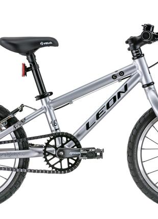 Велосипед 16" Leon GO Vbr 2022 (серый с черным), До 100 см
