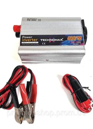 Преобразователь Автомобильный инвертор TechnomaX 600w Power in...