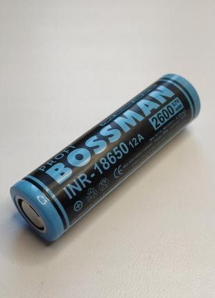 Аккумулятор высокотоковый BOSSMAN Profi Li-Ion INR18650 (без з...