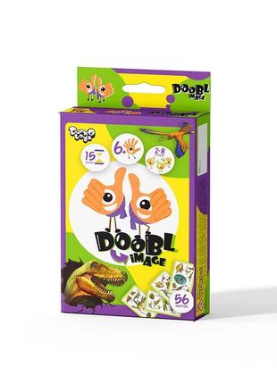 Гра настільна danko toys doobl image mini динозаври (добль, зн...