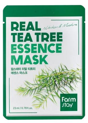 Тканинна маска з екстрактом чайного дерева farmstay real tea t...
