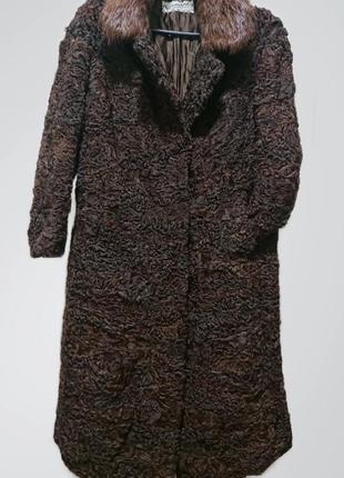 Винтажная каракулевая шуба пальто из германии
