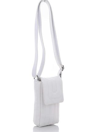Женская вертикальная белая сумка стеганая сумка через плечо кросс