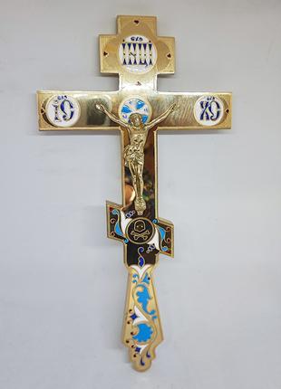 Крест священника требный с эмалью 34*17 см
