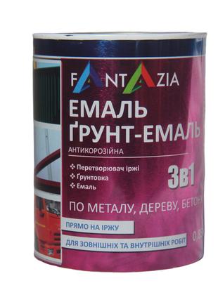 Грунт-эмаль антикоррозионная 3 в 1 Fantazia коричневая 0,8 кг