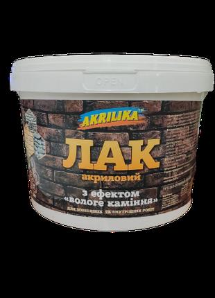 Лак акриловый для камня мокрый камень Akrilika 10 л