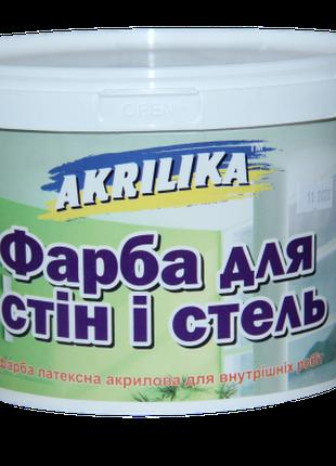 Водоемульсійна фарба для стін і стель Akrilika 4,2 кг