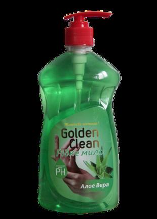 Жидкое мыло 500 мл алое вера c дозатором Golden Clean