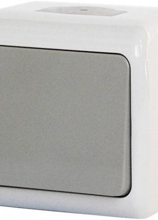 1-клавишный выключатель Erste electric Outdoor Premium Серый