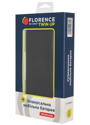 Акумулятори Power Bank TwinUp Li-Pol 10000mAh fl-3025-k Florence