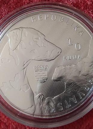 Серебряная монета Далматинец, Хорватия, 2021