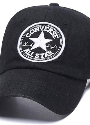 Кепка бейсболка Converse 55-61 см черная хлопок (3335CB)