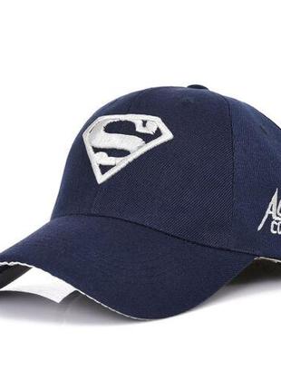 Кепка бейсболка Супермен (Superman) 55-61 см сине-белая из про...